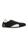 Maison Margiela Sprinters Branded Canvas And Suede Low-top Trainers