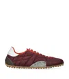 Maison Margiela Sprinters Leather And Suede-trimmed Nylon Sneakers In Burgundy