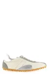 Maison Margiela Sneakers Sprinters In Suede And Leather With Vintage Finish In Gray