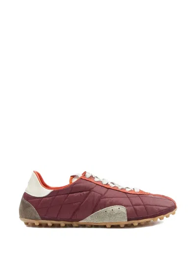 Maison Margiela Burgundy Polyester Sprinters Quilted Sneakers In Red