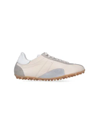Maison Margiela Sprinters Beige Sneaker With Insert Design And Notched Sole In Leather Woman In Multi