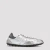Maison Margiela Metallic Silver Sneakers With Crinkled Texture In Silver