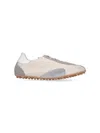 Maison Margiela Sneakers Sprinters In Suede And Leather With Vintage Finish In White