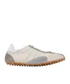 Maison Margiela Sneakers Sprinters In Suede And Leather With Vintage Finish In White
