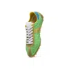 Maison Margiela Sprinter Leather And Brushed Suede-trimmed Shell Sneakers In Green