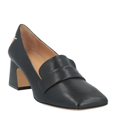 Maison Margiela Square-toe Genuine Leather Loafers In Black