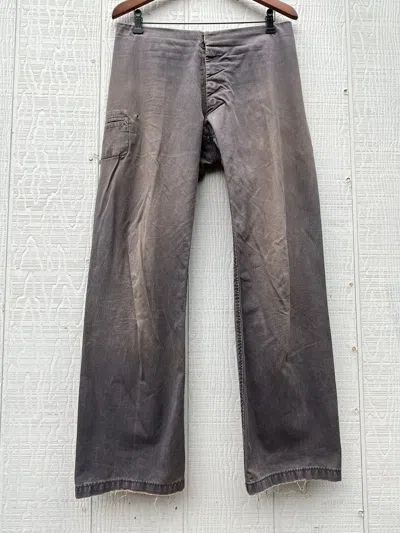 Pre-owned Maison Margiela Ss 04 Anatomical Mcqueen Waistless Pants In Grey