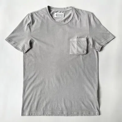 Pre-owned Maison Margiela S/s 10 ‘smokers' Pocket T Shirt In Light Grey