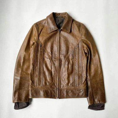 Pre-owned Maison Margiela S/s 2001 Tan Leather Jacket