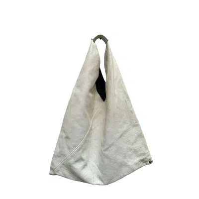 Pre-owned Maison Margiela Ss 2018 White Leather Japanese Totebag