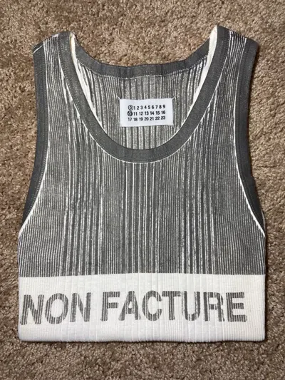 Pre-owned Maison Margiela Ss03  Non Facture Tank Artisanal 0 10 2003 In White