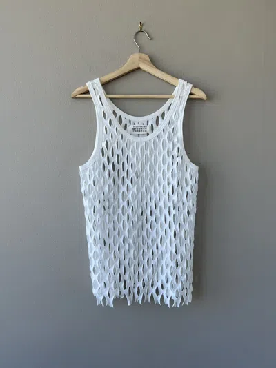 Pre-owned Maison Margiela Ss09 Laser Cut Tank Top In White