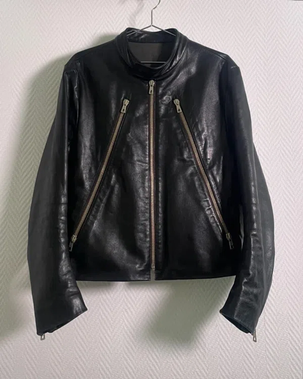 Pre-owned Maison Margiela Ss99 Martin Margiela 5-zip Black Leather