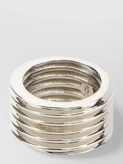 MAISON MARGIELA STACKED METAL BANDS RING