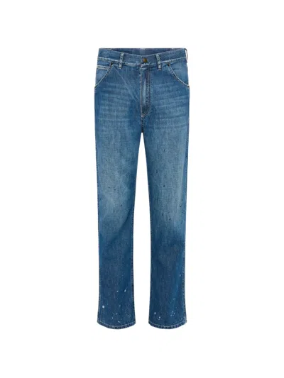 Maison Margiela Stained-effect Jeans In Blue
