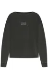 Maison Margiela Men's Charcoal Cotton Sweatshirt In Black