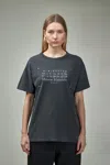 Maison Margiela Cotton Crew Neck T-shirt With Logo Print In Grey