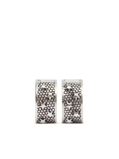 Maison Margiela Star Hoop Earrings In Metallic