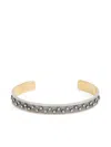 Maison Margiela Star-pattern Textured Cuff Bracelet In 银色