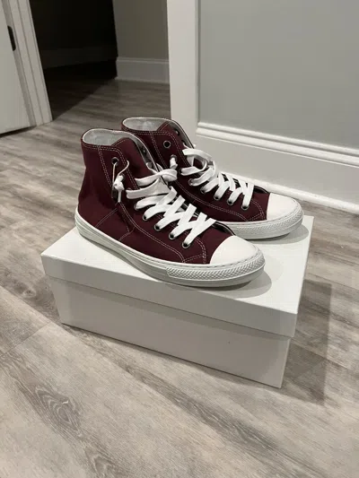 Pre-owned Maison Margiela Stereotype Converse Sneaker In Burgandy