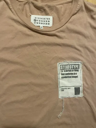 Pre-owned Maison Margiela Stereotype T Shirt Line 10 In Beige