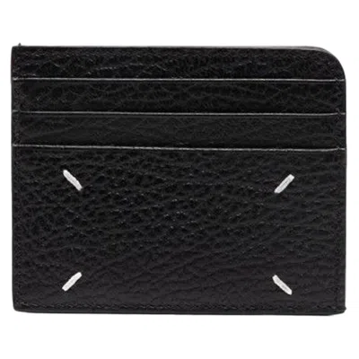 Maison Margiela Stitch Card Holder In Black