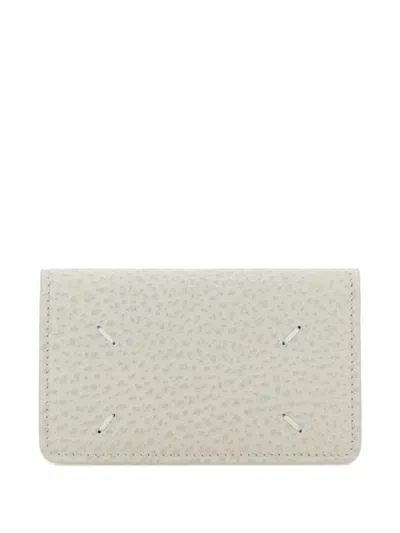 Maison Margiela Stitch-detail Card Holder In Neutral