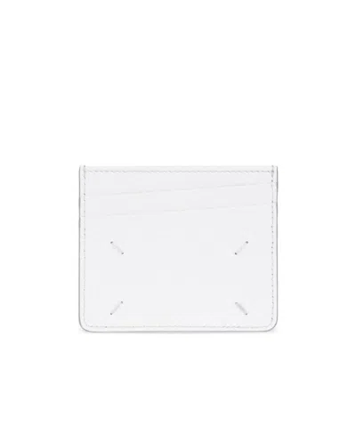 Maison Margiela Stitch-detail Cardholder Wallet In White