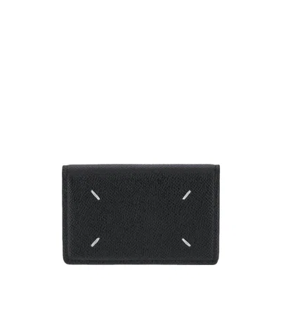 Maison Margiela Stitch-detail Leather Wallet In Black