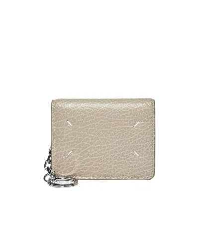 Maison Margiela Stitch-detail Leather Wallet In Nude