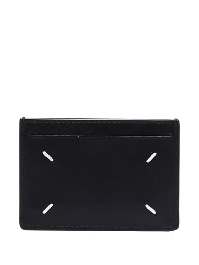 Maison Margiela Stitch Detail Wallet In Black