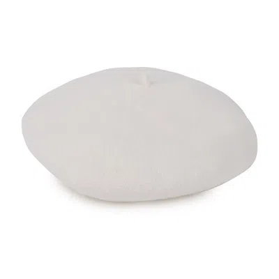 Maison Margiela Stitch Wool Beret In White