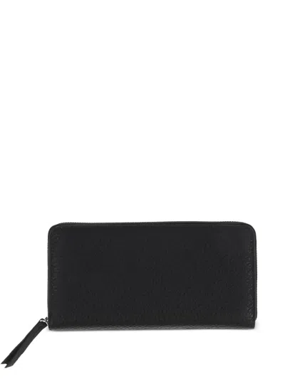 Maison Margiela Stitched Zip Wallet In Black