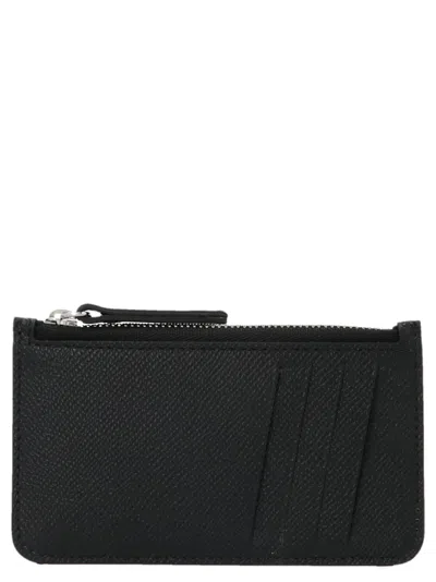 Maison Margiela Stitching Card Case In Black