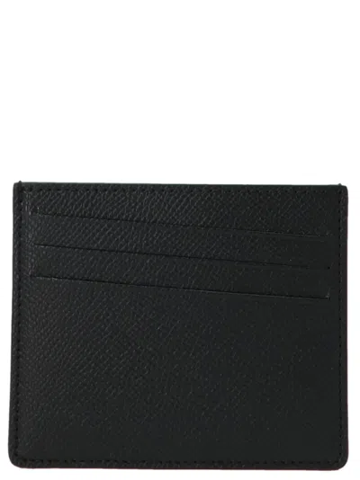 Maison Margiela Four Stitches Leather Card Holder In Black