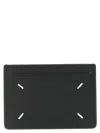 Maison Margiela Stitching Card Holder In Black