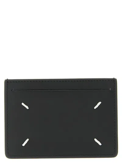 Maison Margiela Stitching Card Holder In Black
