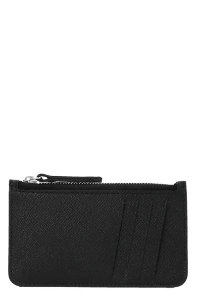 Maison Margiela Stitching Card Holder In Black