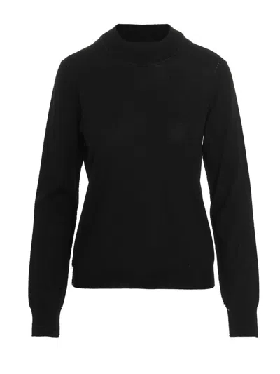 Maison Margiela Mockneck Long Sleeved Sweater In Black