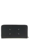Maison Margiela Stitching Logo Wallet Wallets And Card Holders Black In Black