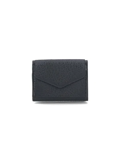 Maison Margiela Compact Wallet "four Stitches" In Black
