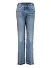 Maison Margiela Stonewashed-panelled Jeans In Blue