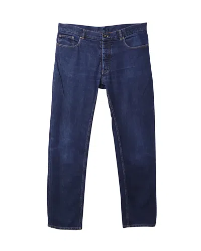 Maison Margiela Straight-cut Jeans In Blue Cotton Denim