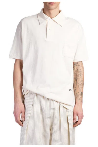 Maison Margiela Straight Hem Polo Shirt In Multi