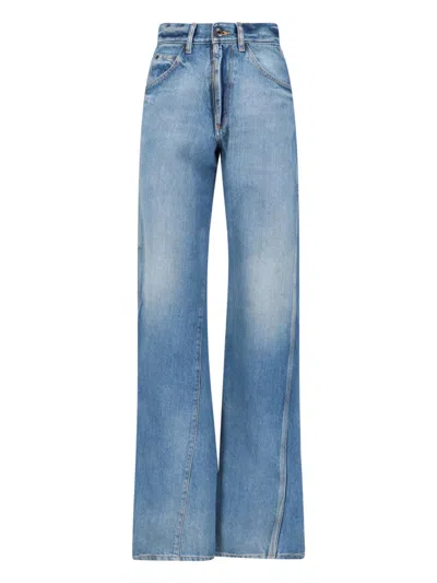 Maison Margiela Classic Blue Jeans With Straight-leg Cut