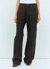 Maison Margiela Women Straight-leg Coated Jeans In Black