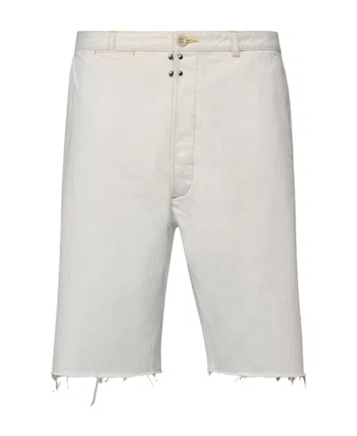 MAISON MARGIELA MAISON MARGIELA FRAYED HEM DENIM SHORTS