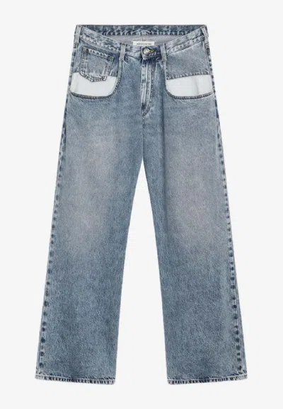 Maison Margiela Jeans With Contrasting Pockets In Blue