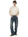 Maison Margiela Ripped Straight-leg Jeans In Blue