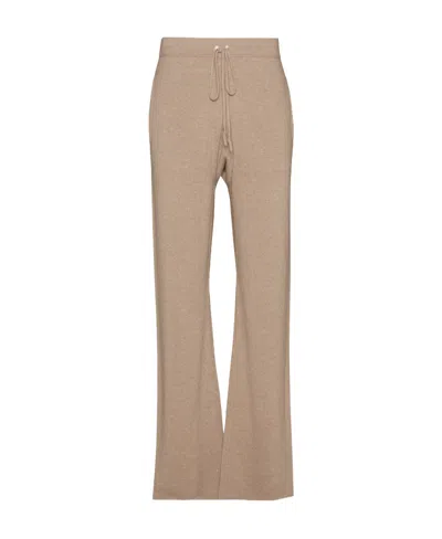 Maison Margiela Straight-leg Knitted Trousers In Nude